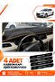Peugeot 508 (2010-2018) Compatible Front Torpedo Protection Case Carpet Cover - Black-Brown - Pe015