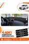 Renault Symbol (2013-2021) Compatible Front Glove Box Protection Cover Carpet - Black-Grey - Re014