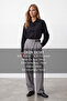 Women's black knit button detailed shirt alc-x15897 - 2