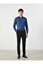 Ozmarka New Season Slim Fit Long Sleeve Dobby Men's Shirt - 4