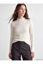 Two Mt Shop Quality Lcw Modest Ecru Camisole Plain Super Skinny & Extra Slim Long Sleeve Women's Bodysuit