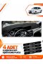 Mercedes W204 C180 (2007-2014) Compatible Dashboard Protection Protective Cover Carpet Cover - Black - Mb006