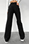 Women's High Waist Washed Wide Leg Palazzo Jeans 1245 Anthracite - 2