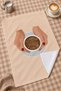 Latte Love Coffee Cup and Latte Art Peach Tone 2-Piece Kitchen Towel Set 35X55 - 3