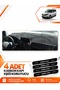 Fi̇at Doblo (2007-2015) Airbag Compatible Small Screen Compatible Front Dashboard Protection Cover - Black-Grey - Fi008