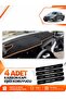 Skoda Octavia (2020-2025) Compatible Front Dashboard Protection Cover Carpet - Black-Brown - Sk014