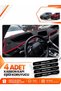 Peugeot 3008 (2016-2023) Compatible Front Torpedo Protection Case Carpet Cover - Black-Red - Pe014