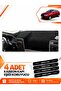 Fiat Palio (2005-2012) Compatible Front Chest Glove Box Protection Cover Carpet Protector - Black-Grey - Fi003