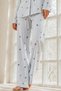 Women's Regular Wrinkled Blue Pajama Set - 4