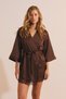 Satin Robe With Lace Details