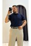Polo Collar Patterned Buttoned T-Shirt - 4
