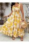 Rochie maxi, galben - 5