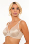 Underwire Unlined Non-Padded Satin Textured Gathering Minimizer Bra Sb40100 - 2