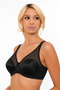 Underwire Unlined Non-Padded Satin Textured Gathering Minimizer Bra Sb40100 - 2