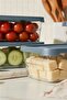 Set of 5 Rectangular Storage Containers 2000 ml Refrigerator Organizer Freezer Compatible - 4