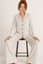 Night White Women's Long Sleeve Comfortable Pajama Set 4758 - 2
