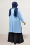 68106 Plus Size Skirt with Oval Cut Modal Tunic - Baby Blue - 6