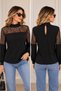Complete Your Elegance with Lace - Women's Black Lace Detailed Stylish Blouse - 6