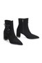 Women's Suede Lace-Up Bow Detailed Thick Heeled Pointed Toe Boots - 2