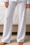 Women's Long Sleeve Cotton Blue Pajama Set - 4