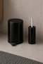 Cigo 2-Piece Bathroom Set Steel Trash Can and Toilet Brush Black 3 Liters