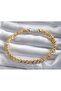 Gold Asymmetric Cut Shiny Compression Bracelet