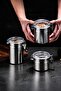 Set of 4 Steel Airtight Coffee and Tea Storage Containers Storage Jars Mt319 - 3