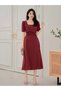 Rochie midi, vișiniu - 7