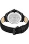 Black Dial Black Leather Strap Analog Watch for Men, 44mm - 5