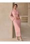 Rochie maxi, roz - 7