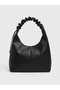 Black Drawstring Handle Women's Shoulder Bag |   Daily Bag |   Lined Bag
