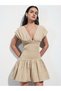 Rochie mini, bej - 7