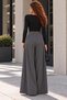 Black Long-Sleeved Top with Gathered Front Detail - 3