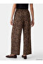 Esvab • Modern & Distinctive Leopard Embroidered Linen Blend Women's Trousers - 5