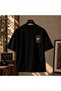 Oriental Heritage Arabic Calligraphy and Kilim Motif Back Printed Oversize Unisex Premium Graphic T-Shirt - 2