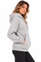 Women's Sweatshirt with Side Pockets 3 Yarns (Soft Puff Fabric) Winter Smoked Gray Brown Black Stone - 3