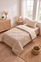 Single, Double-Sided Welsoft Quilt Set |   1 Quilt, 1 Fitted Sheet, and 1 Pillow |   155X215 cm