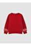 Özmarka New Season Red Patterned Girls' Knitwear Sweater - 2