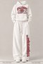 Unisex Hillcrest Printed Hooded Sweatshirt Wide Leg Sweatpants 100% Cotton Tracksuit Set