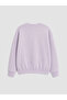 Alita City Lilac Embroidered Girls' Sweatshirt with a Difference - 3