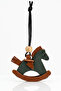 Cute Beaded Bag Ornament with Green Toy Horse Figure Accessory Hanger Ct011 - 3