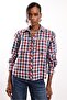 Red Staple Detailed Plaid Pattern Shirt 19053 - 5