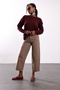 Camel Stitched Detailed Straight Cut Jeans 535 - 3