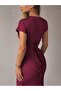 Rochie maxi, vișiniu - 3