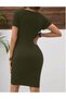 Rochie mini, verde - 2