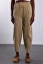 Camel Front Stitched Barrel Pants 031750 - 4