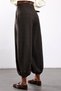 Brown Adjustable Buckle Plaid Pattern Trousers 19165 - 6