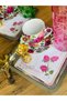 Rose Embroidered Coffee Presentation Napkin 2Pcs - 4