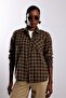 Brown Plaid Pattern Pocketed Shirt 3312 - 4