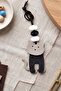 Black and White Cute Cat Figured Beaded Pet Bag Ornament Accessory Hanger Ct006 - 4